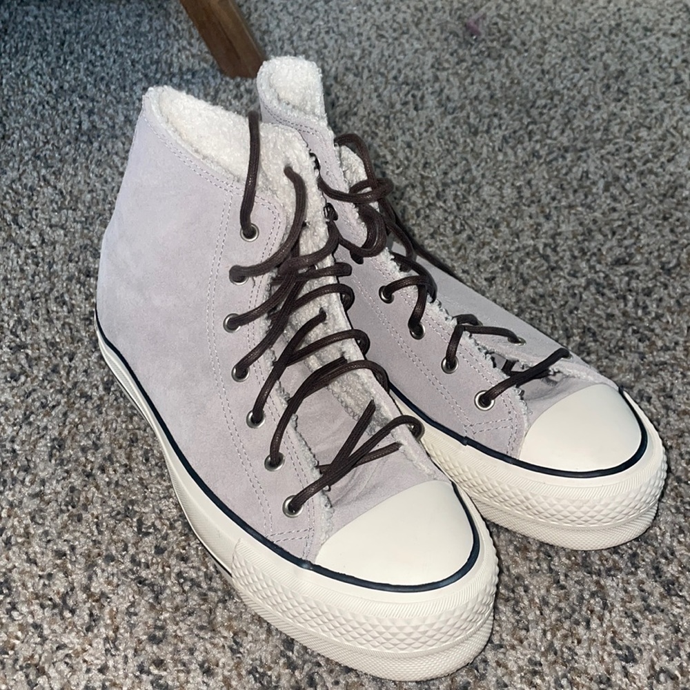 fur lined platform converse
